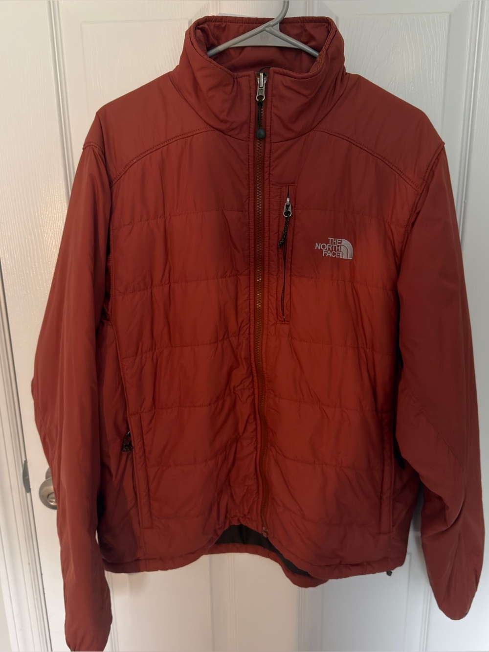 The North Face Redpoint Jacket Mens Medium Rust Orange PrimaLoft Insulated F06